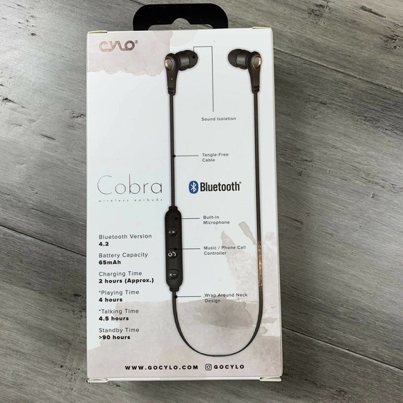 NEW Cylo Cobra Wireless Earbuds Bluetooth Black - Picture 2 of 3